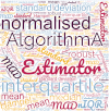 Word cloud - statistical terms